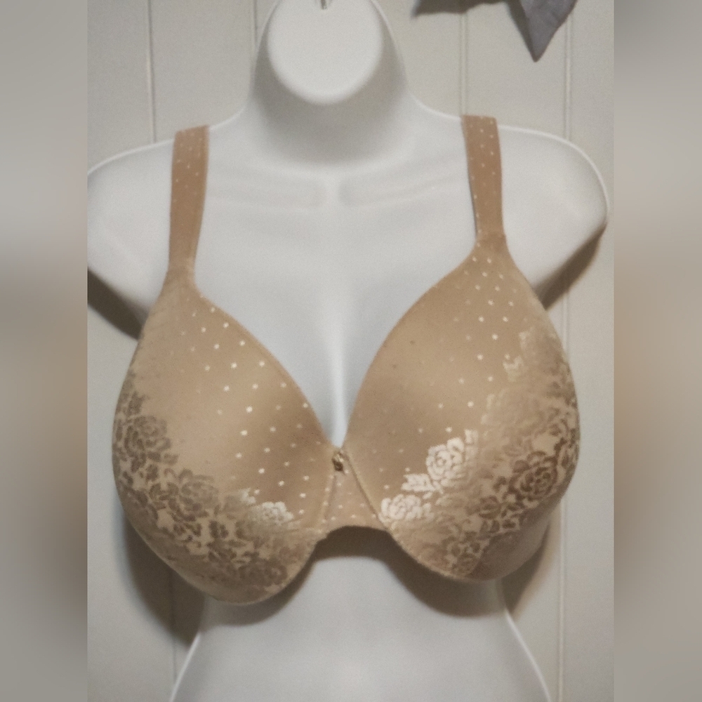 Soma Tan Lace Embroidered Bra with Contoured Cups